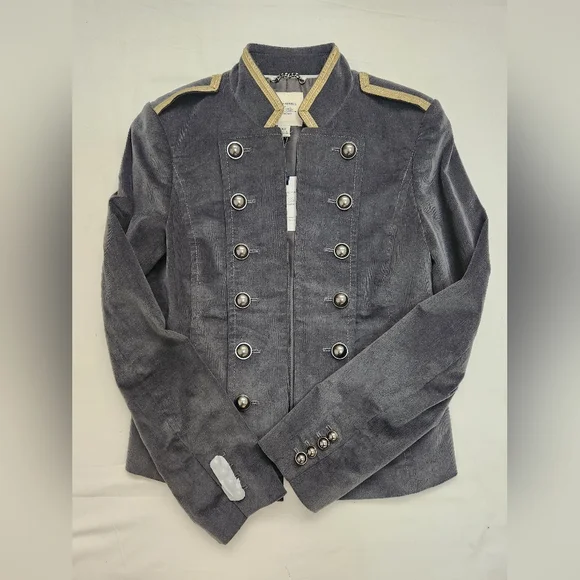 NWT Gray Banana Republic × Olivia Palermo Military Jacket/ Blazer - Picture 4 of 7